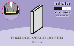 Buch Hardcover mit geradem Rücken, DIN A5 hoch, Umschlag 4/0-farbig CMYK, Inhalt 344 Seiten 1/1-farbig Schwarz