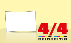 Flyer DIN A7 Quer (10,5 cm x 7,4 cm), beidseitig bedruckt