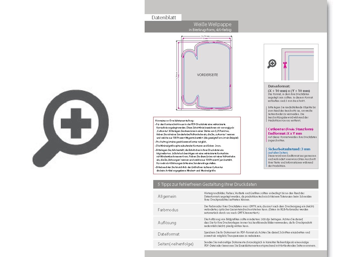 Product Bild wei__e_wellpappe_in_bierkrug-form_konturgefr__st___einseitig_4_0-farbig_bedruckt
